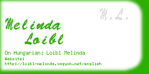 melinda loibl business card